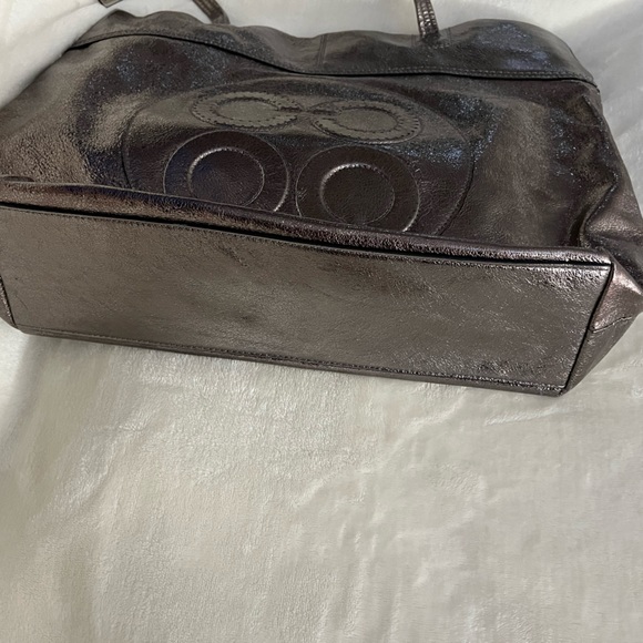 Coach gunmetal tote - Picture 4 of 4